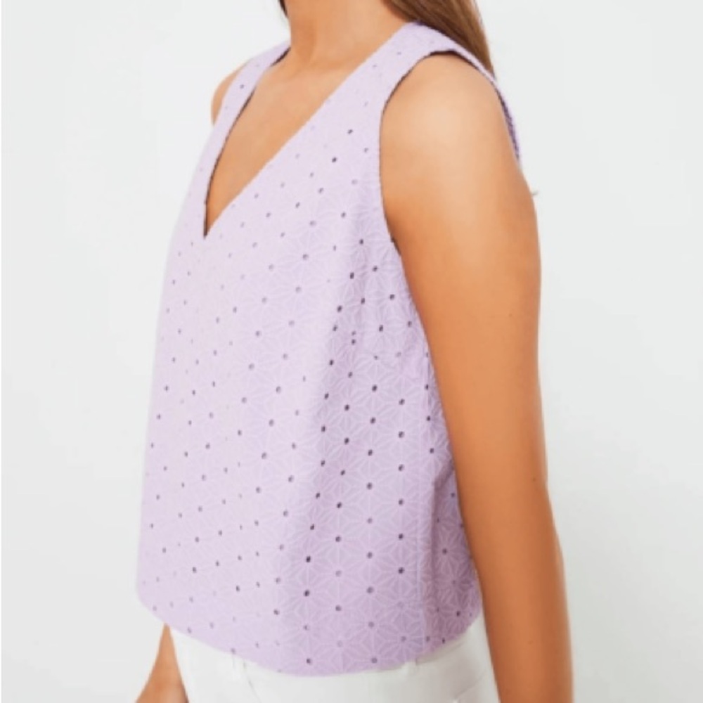 Tuckernuck Lavender Eyelet Valerie Top